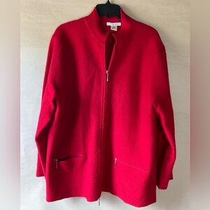 Jillian Jones jacket.Red. 100% wool. Size 2X